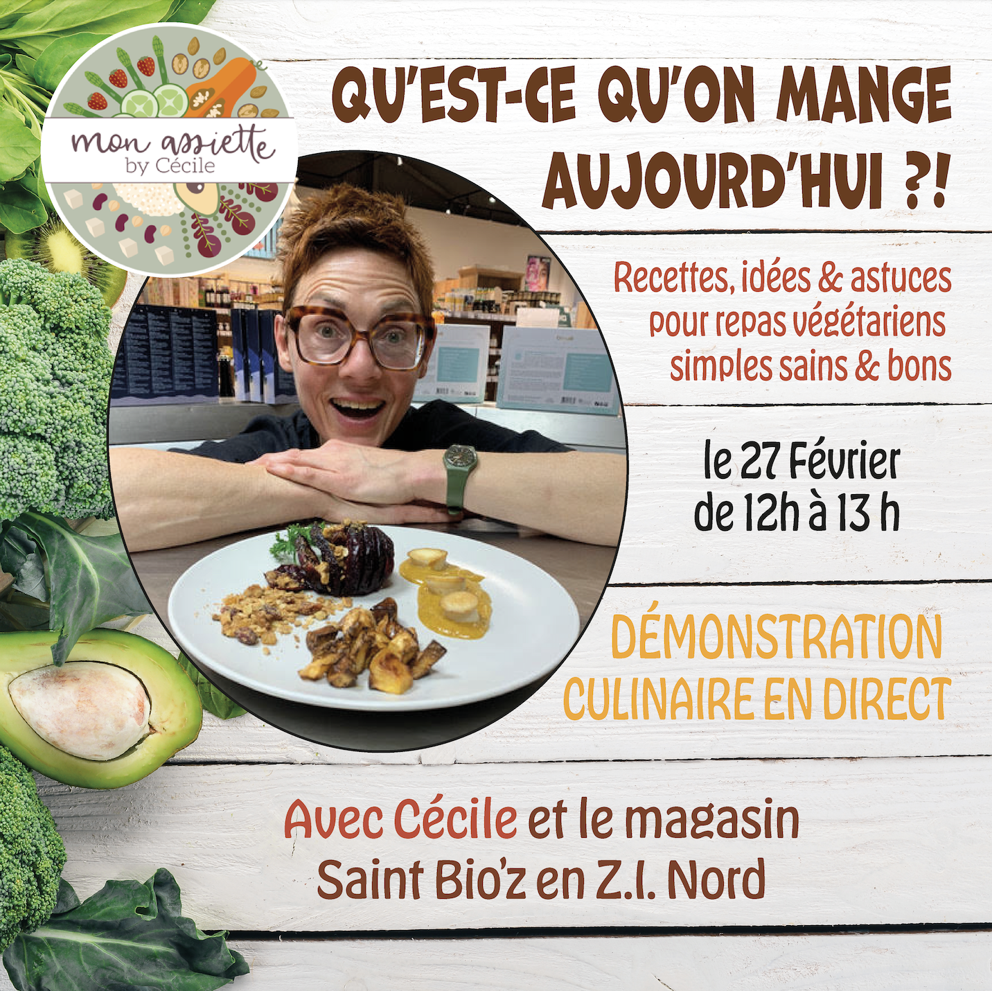 Démonstration culinaire en live chez Saint Bioz, avec des plats de saison